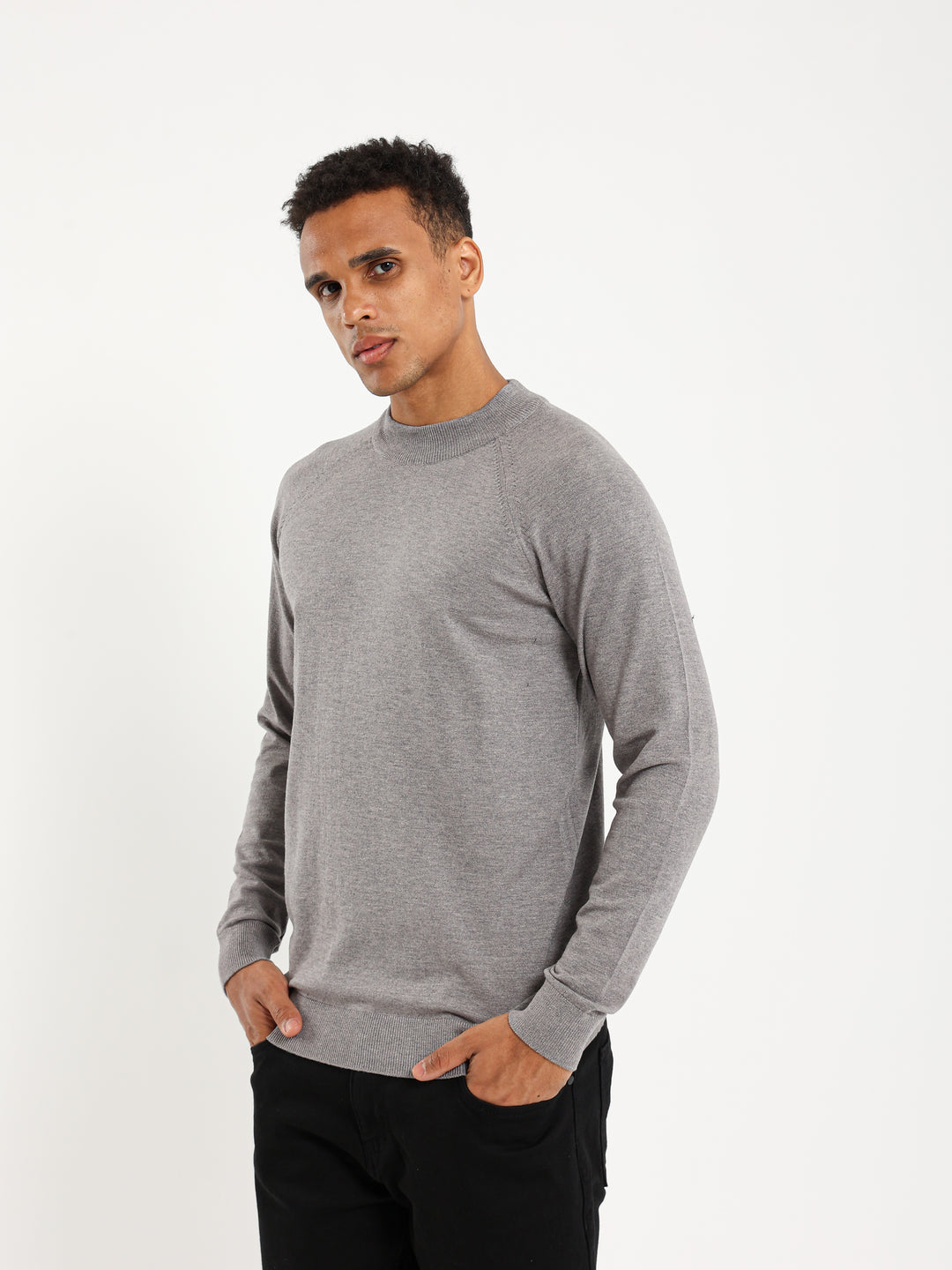 Basic Relaxed Mock Neck Turtleneck