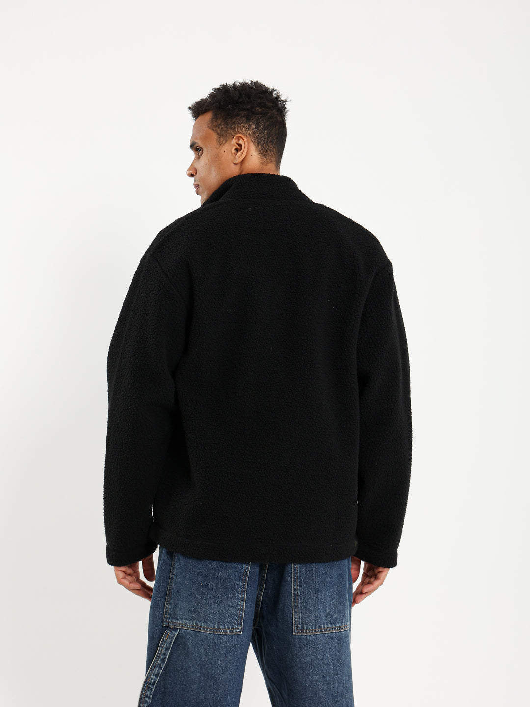 Boxy Teddy Jacket with Nylon Pocket