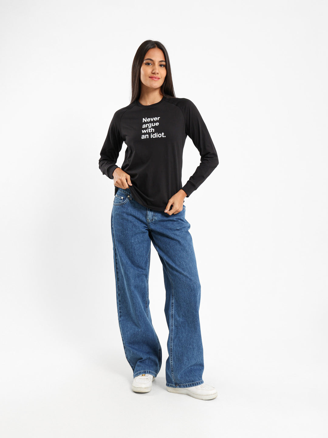 Graphic Print Raglan Top
