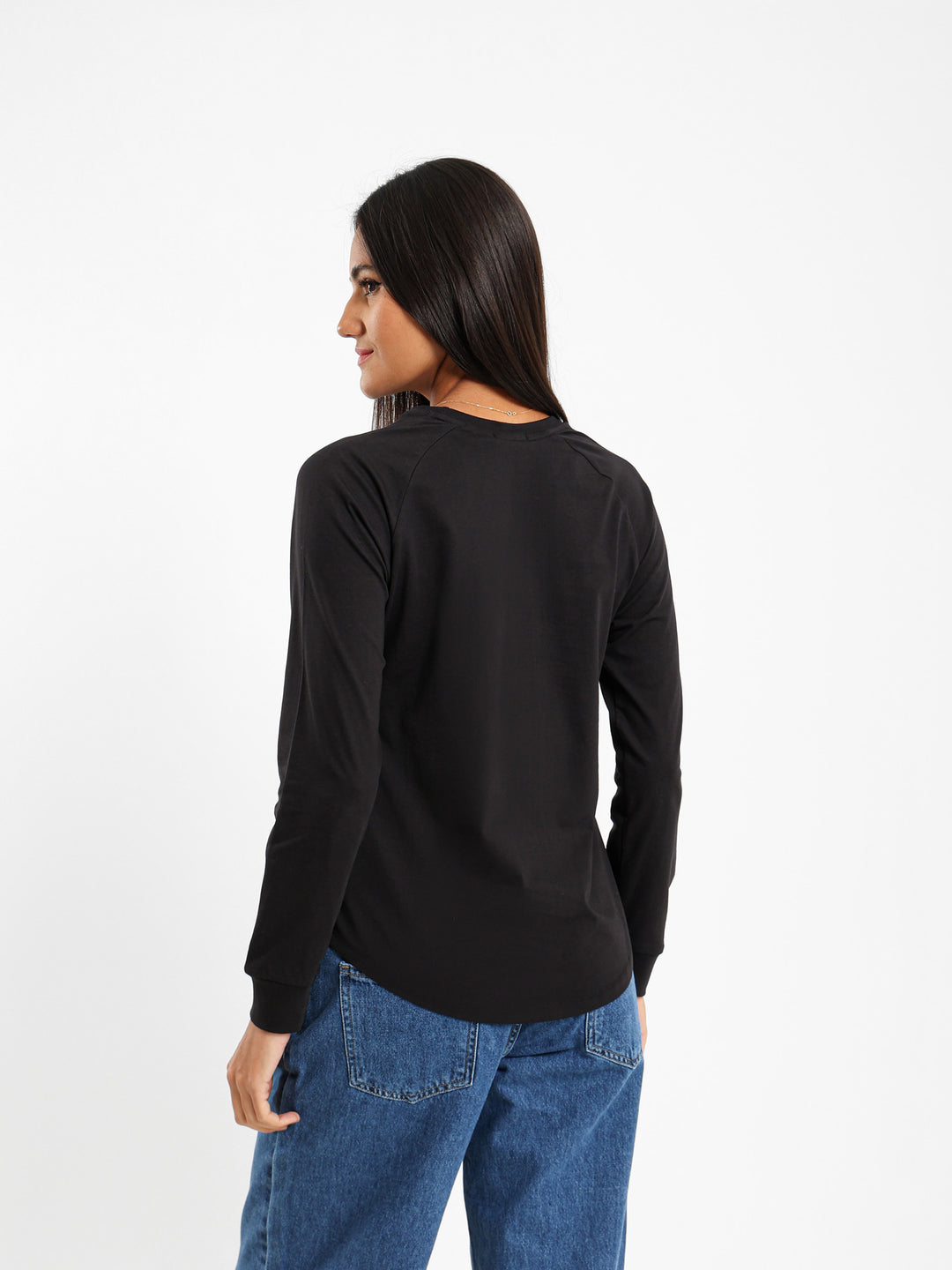 Graphic Print Raglan Top