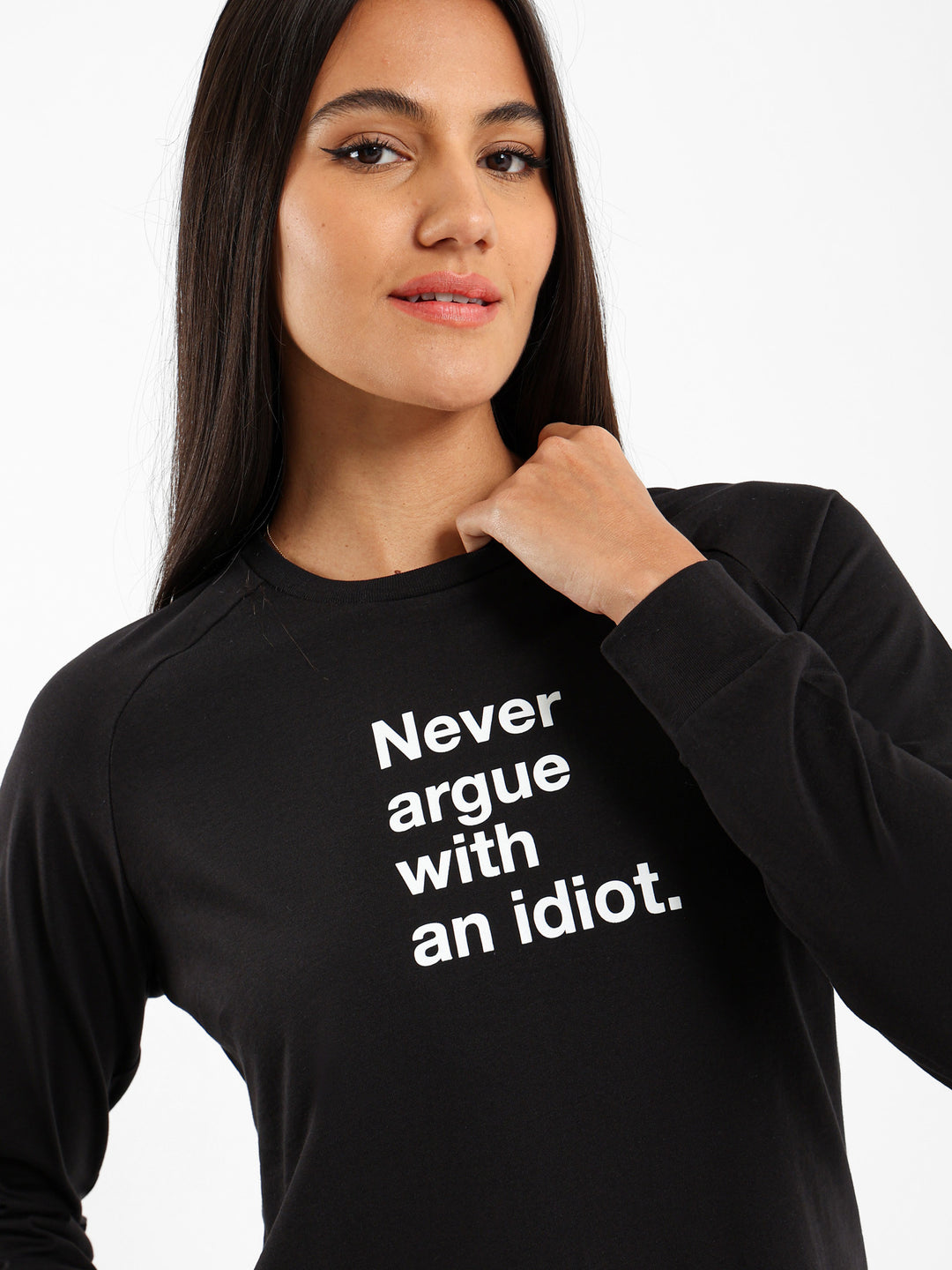 Graphic Print Raglan Top
