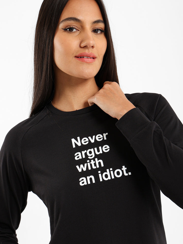Graphic Print Raglan Top