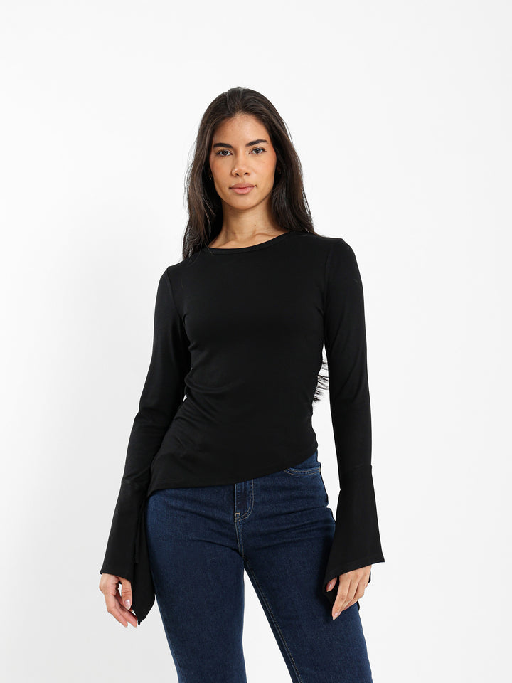 Ruffled Sleeves Top