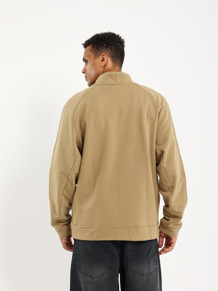Boxy Sweatshirt with Long Neck