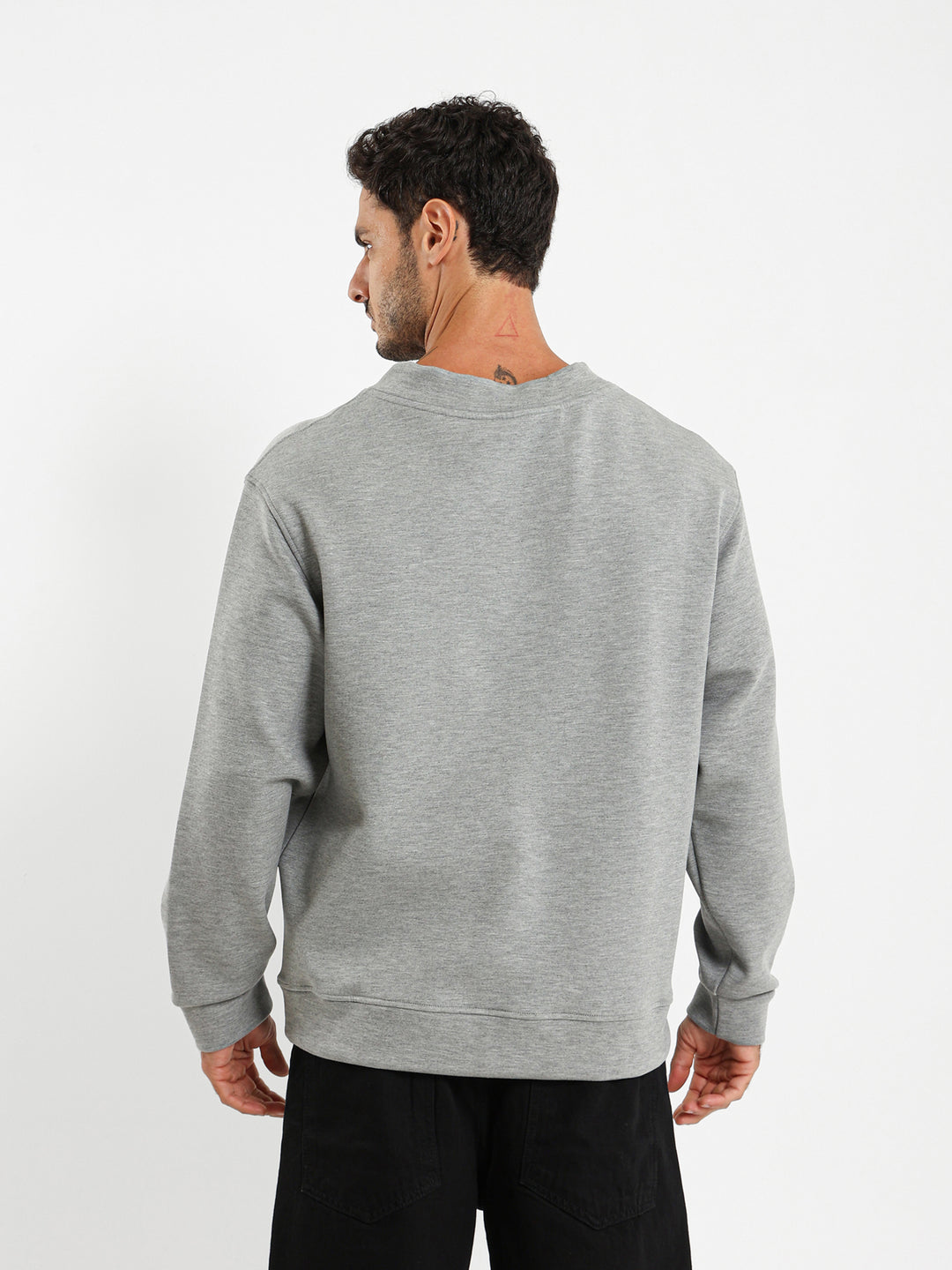 Wide V-Neck Sweatshirt