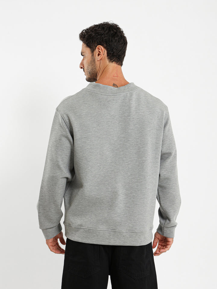 Wide V-Neck Sweatshirt
