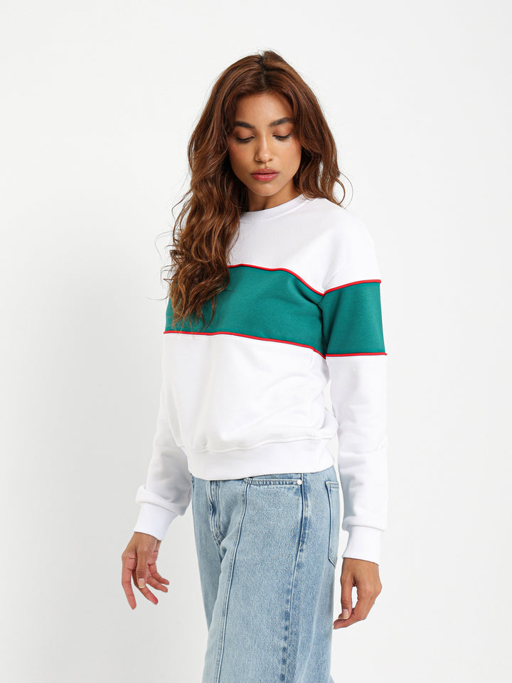 Stripe Color Block Sweatshirt