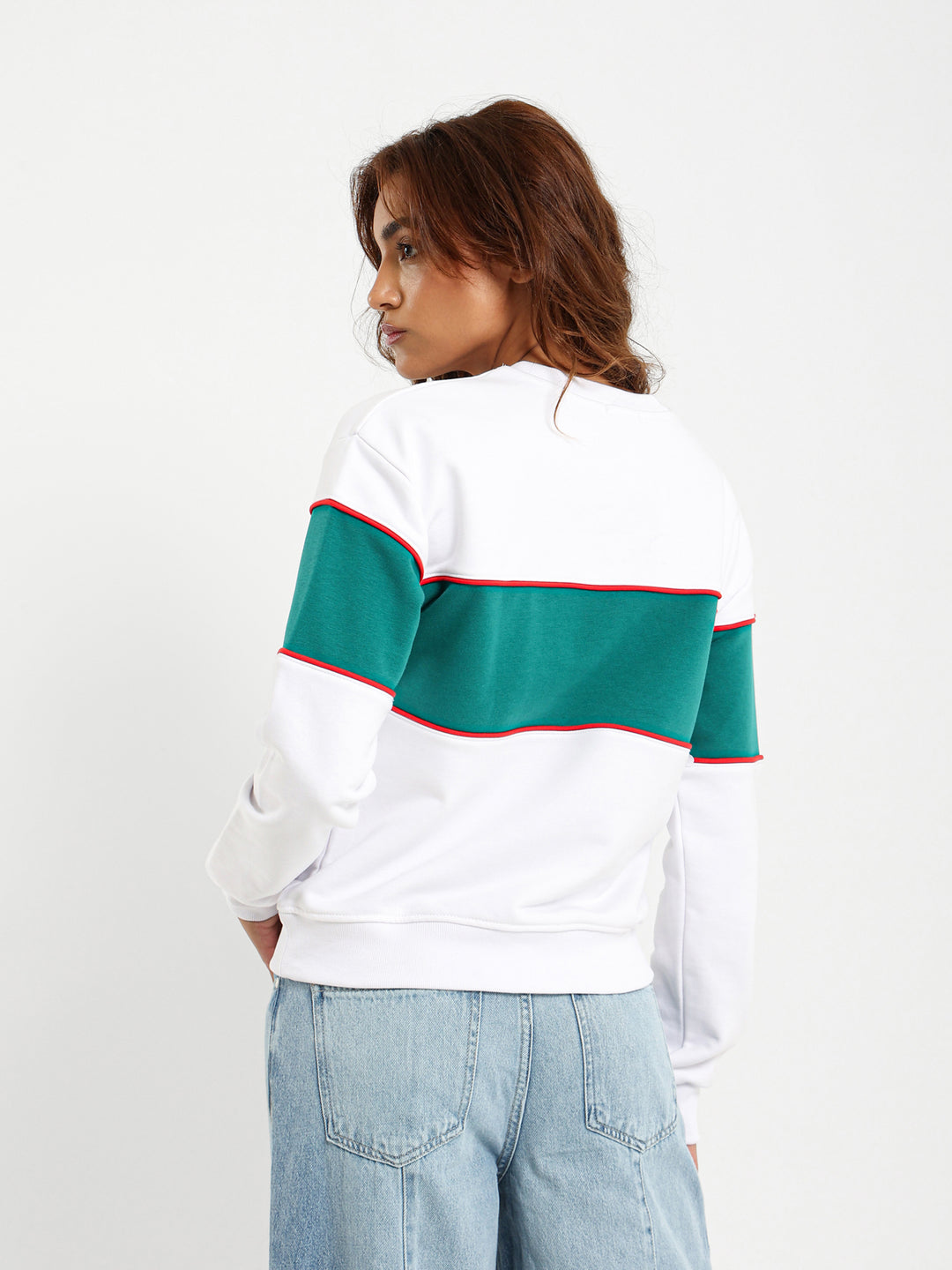 Stripe Color Block Sweatshirt
