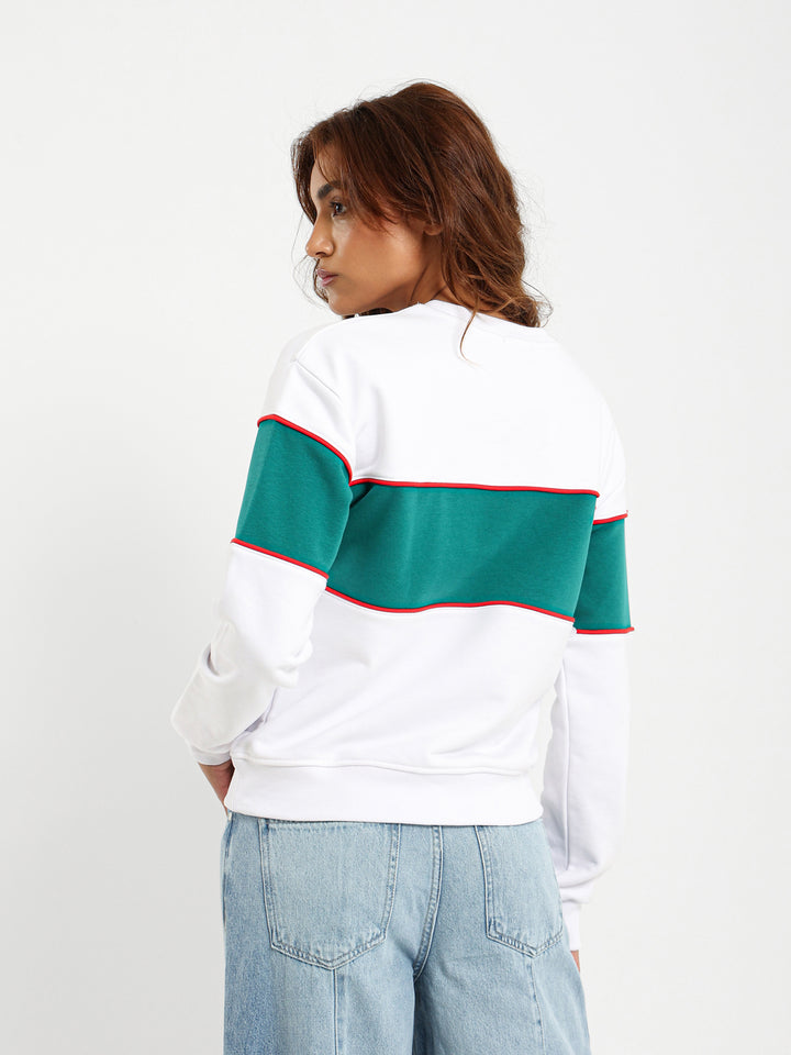 Stripe Color Block Sweatshirt