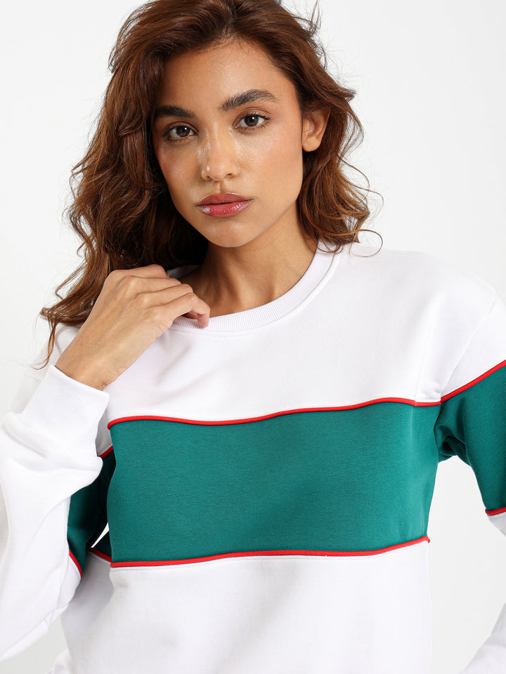 Stripe Color Block Sweatshirt