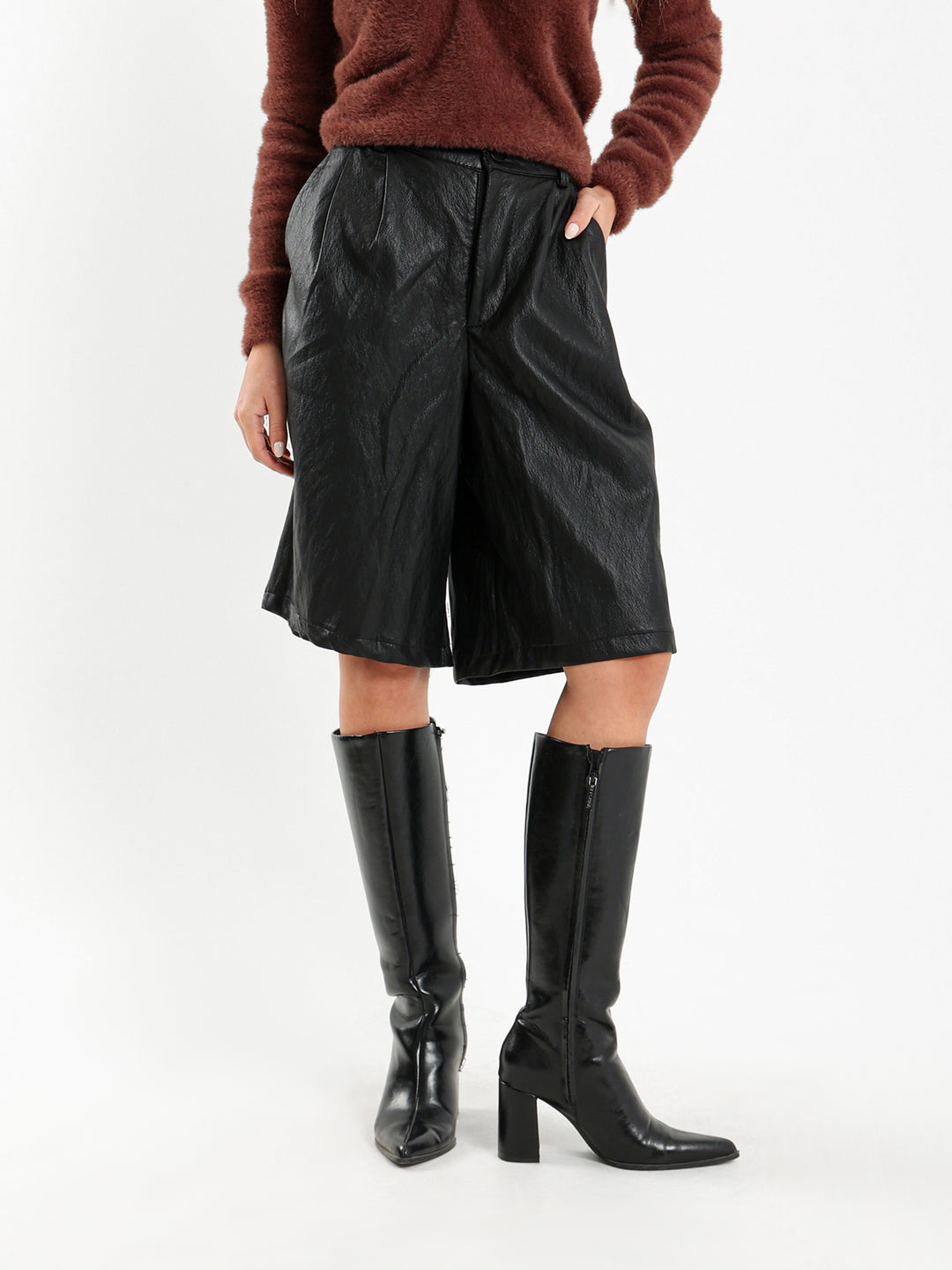 Leather Bermuda Shorts