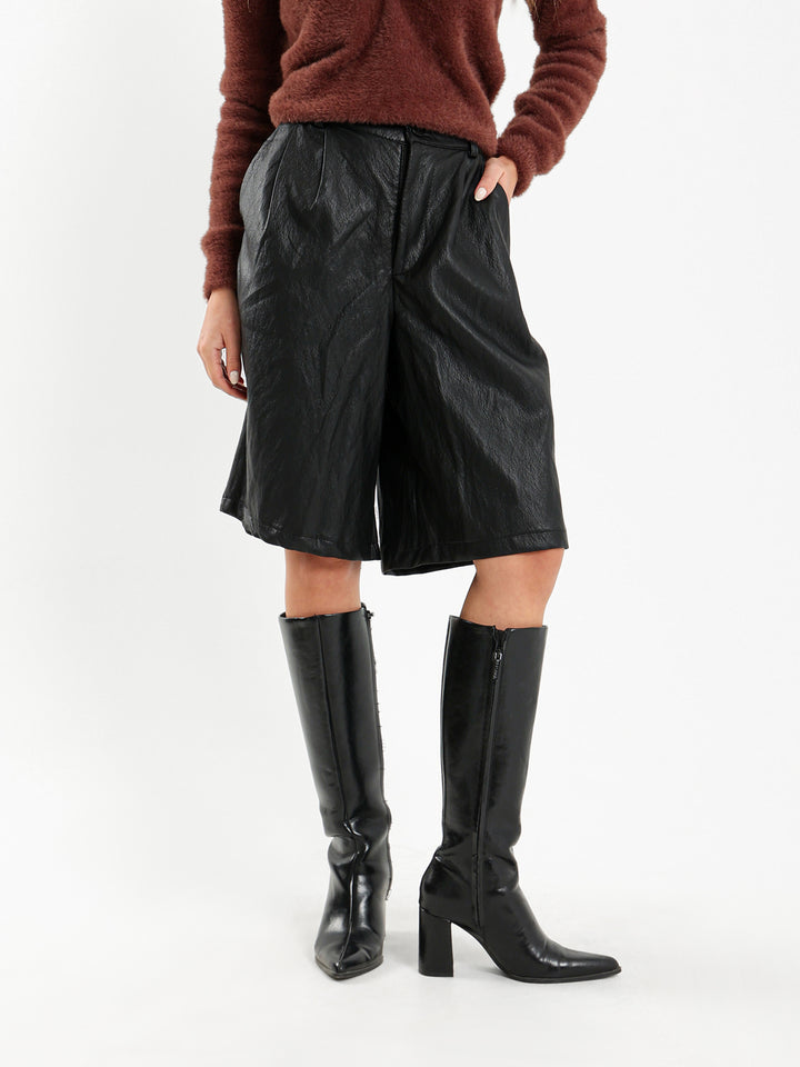 Leather Bermuda Shorts