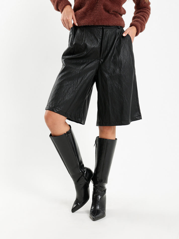Leather Bermuda Shorts