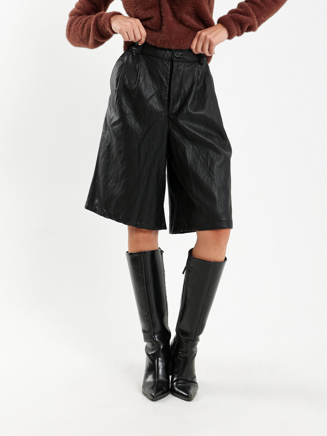 Leather Bermuda Shorts