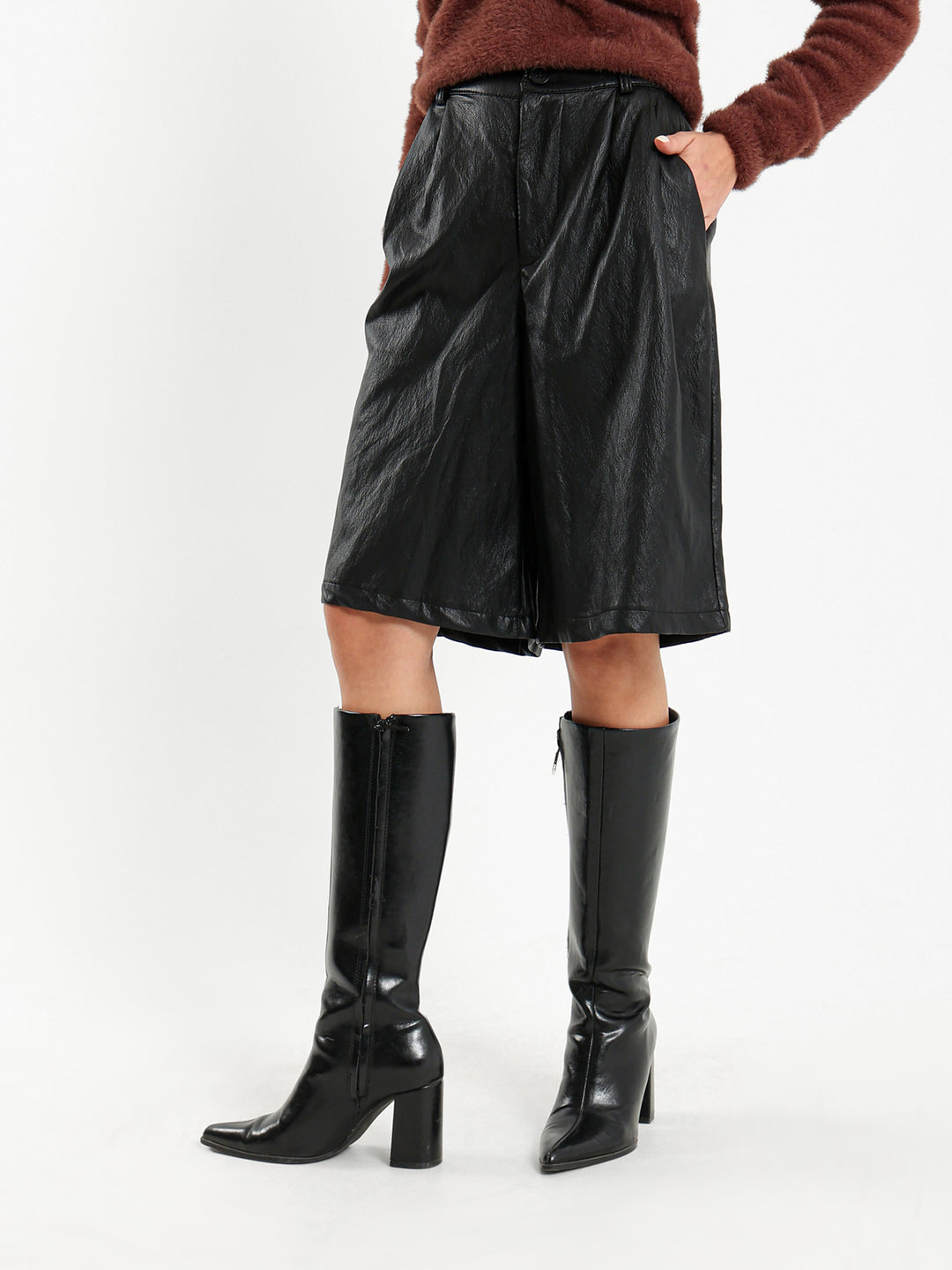 Leather Bermuda Shorts