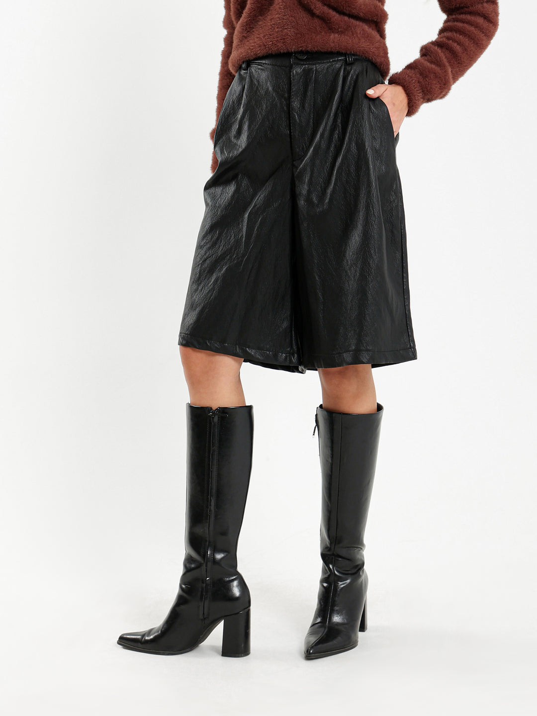 Leather Bermuda Shorts