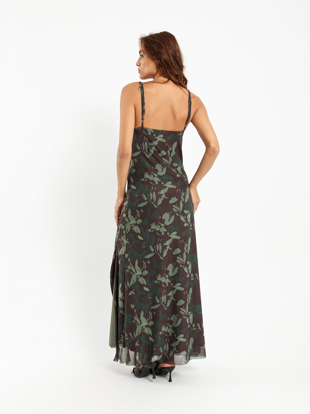 Maxi Mesh Dress with Slit