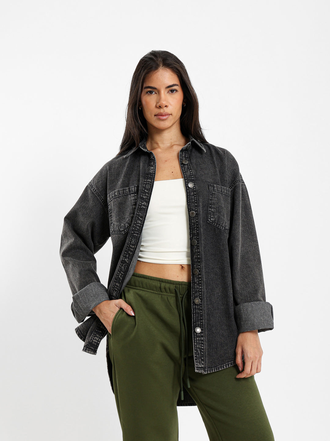 Oversized Denim Shirt