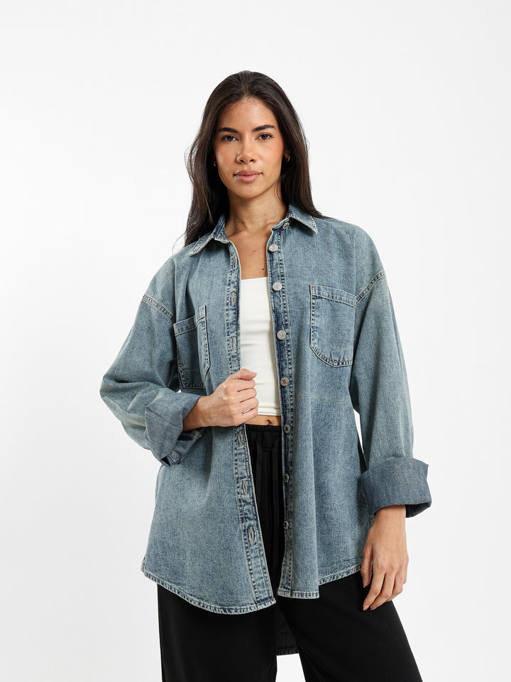 Oversized Denim Shirt