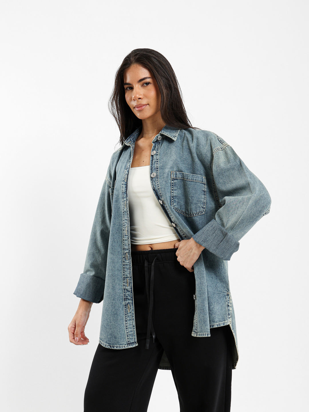 Oversized Denim Shirt