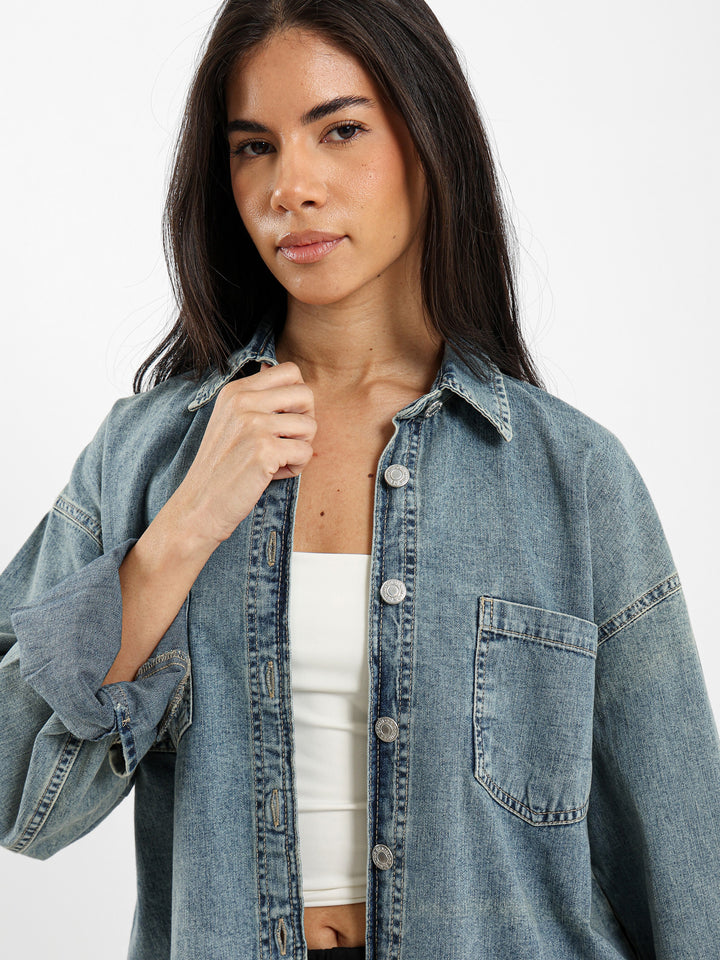 Oversized Denim Shirt