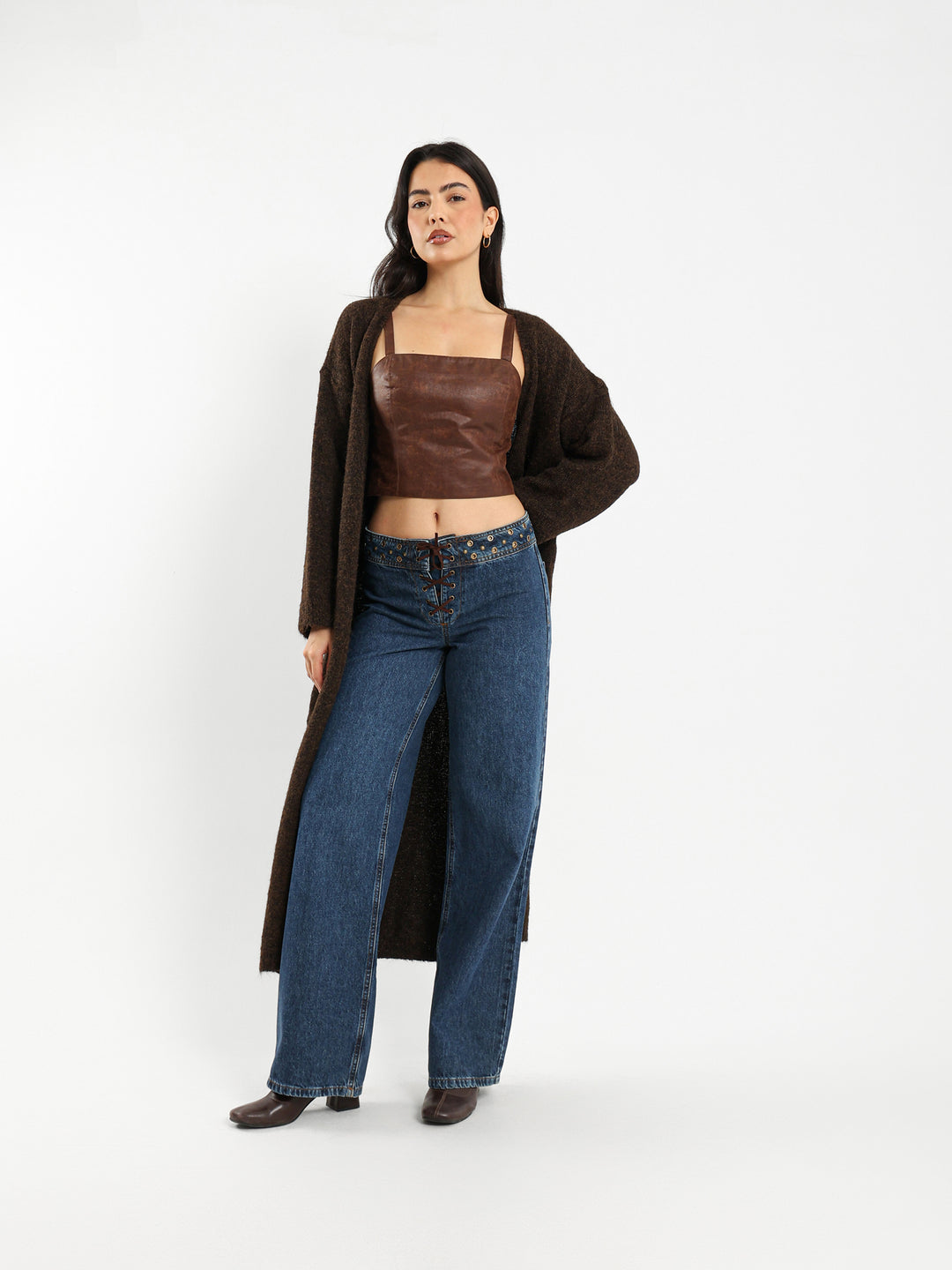 Textured Leather Top