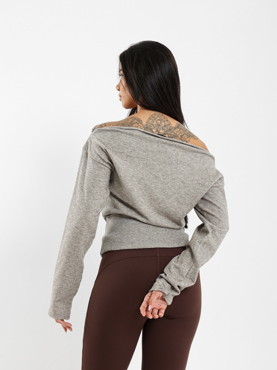 Bat Sleeve One-Shoulder Pullover