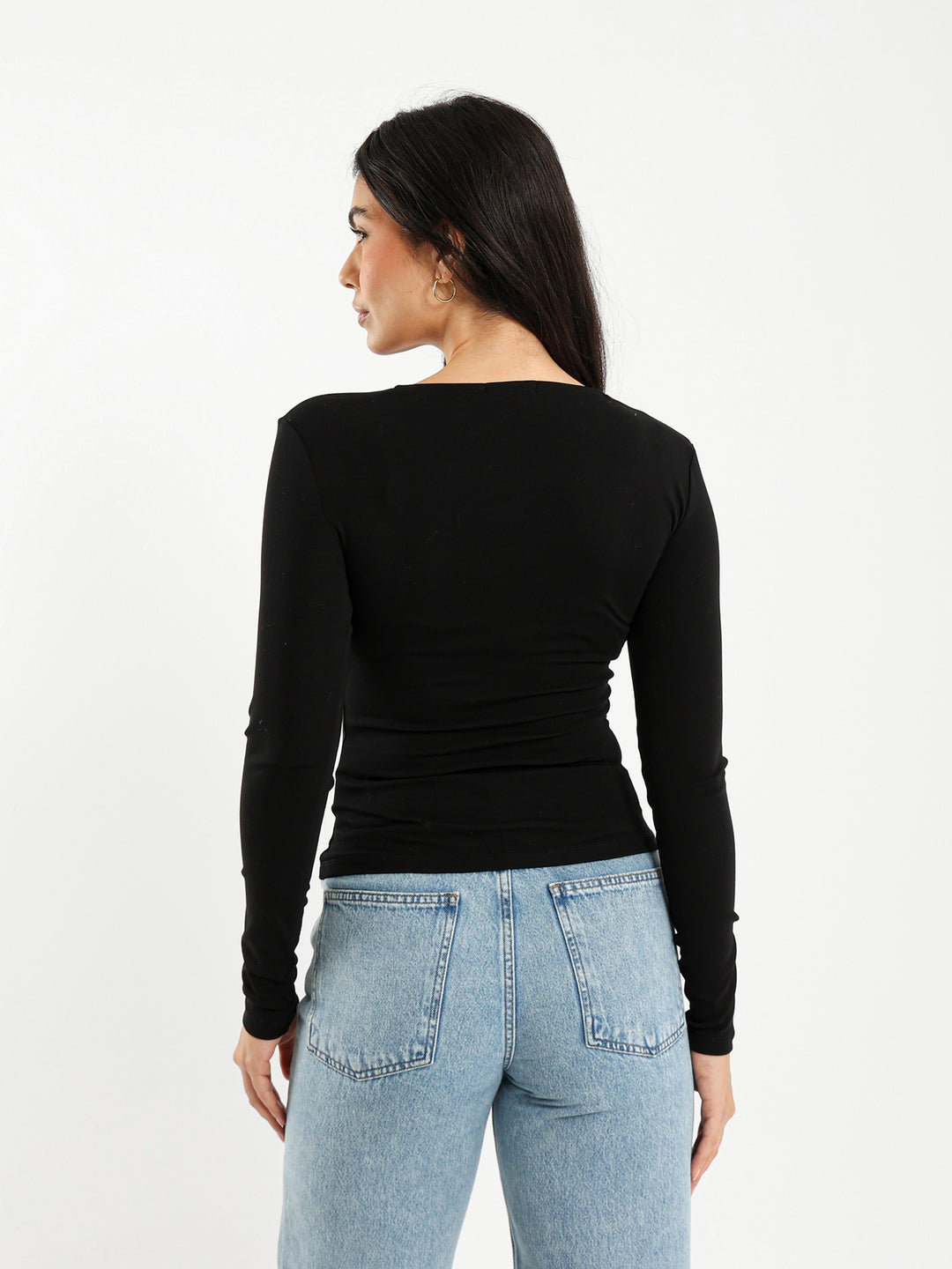 Long Sleeve Top with Lace Detail