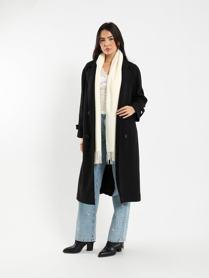 Mid Rise Straight Jeans with Bow Emboss