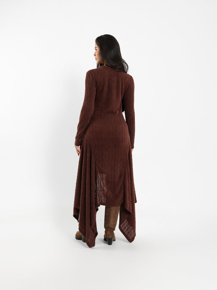 Midi Dress with Asymmetric Hem