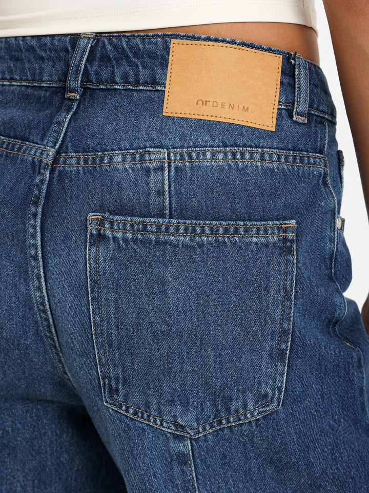 Cuffed Wide Leg Jeans