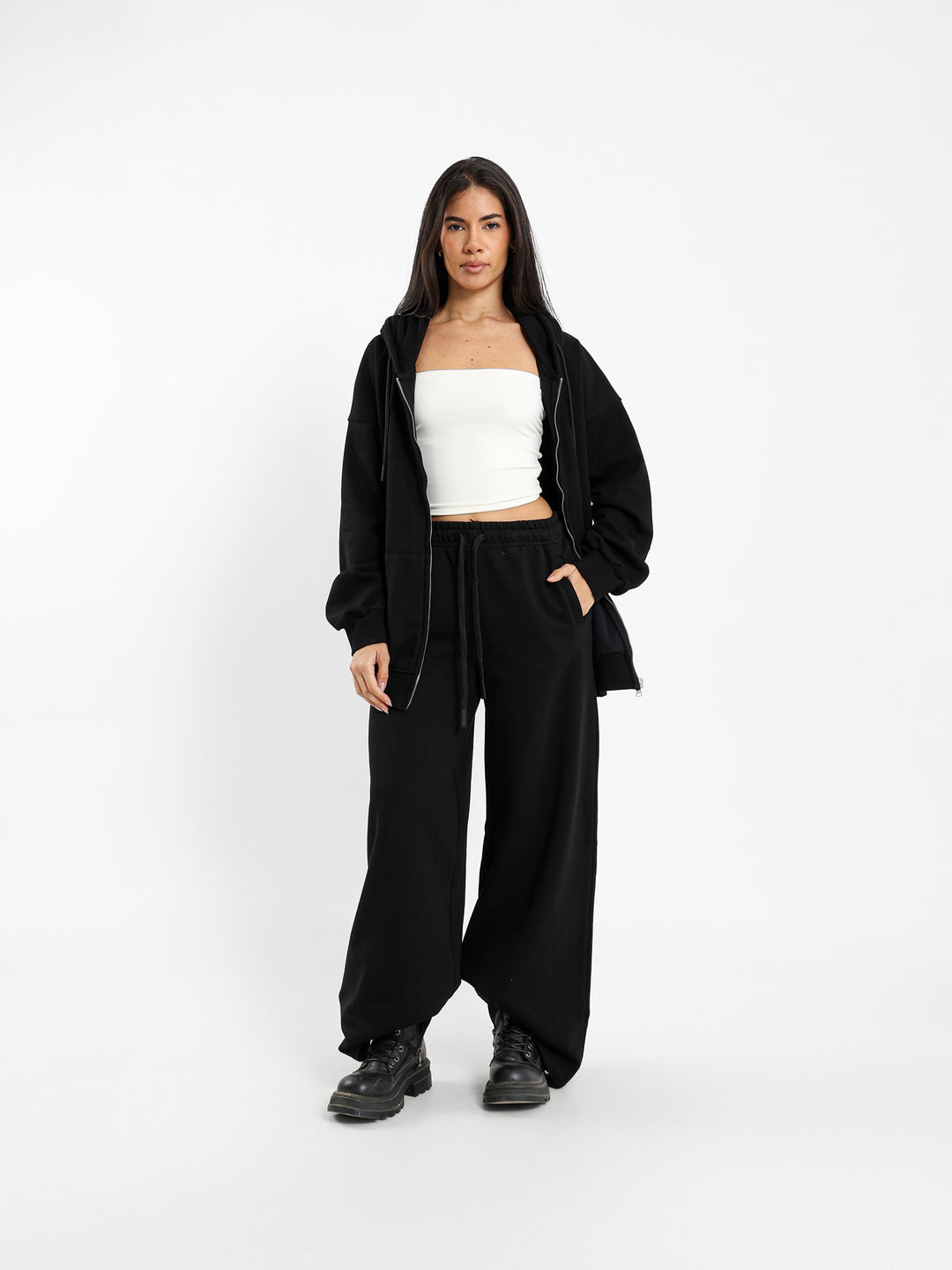 Loose Oversized Zip-Up Hoodie