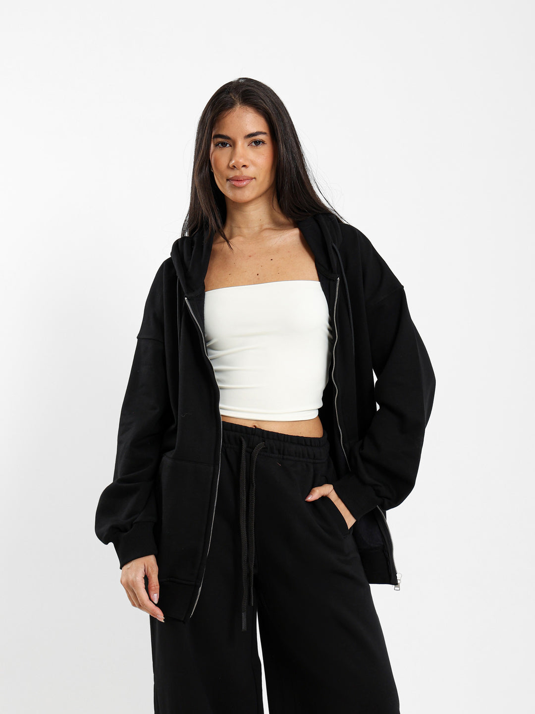 Loose Oversized Zip-Up Hoodie