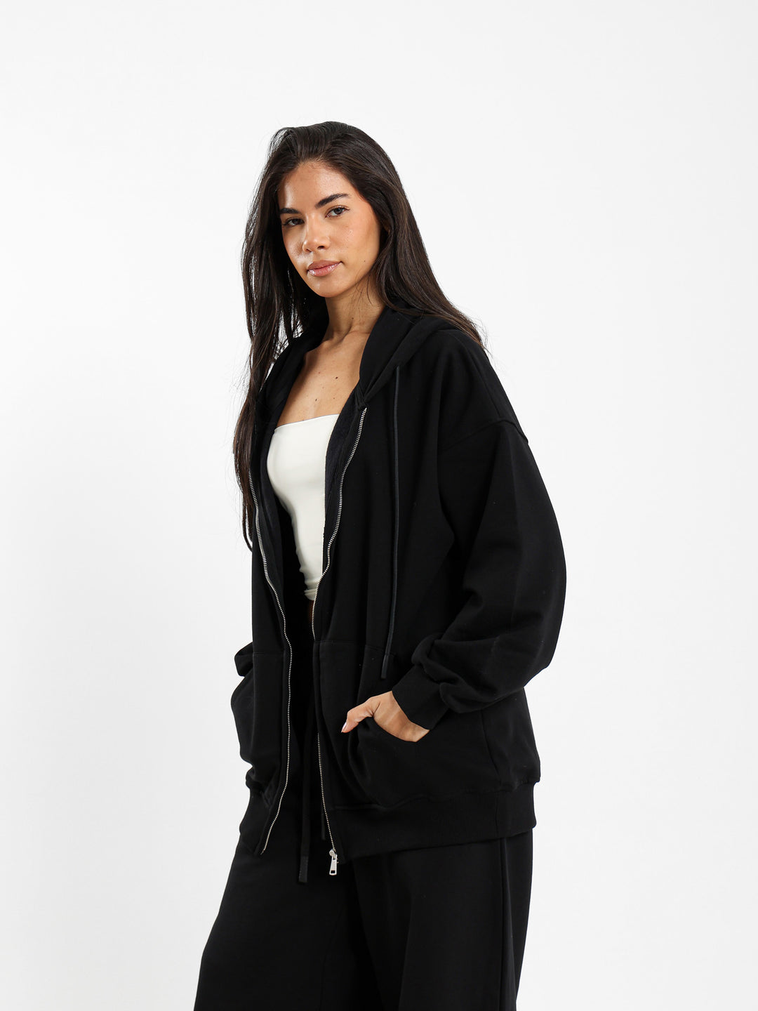 Loose Oversized Zip-Up Hoodie