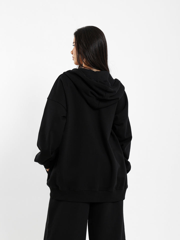 Loose Oversized Zip-Up Hoodie