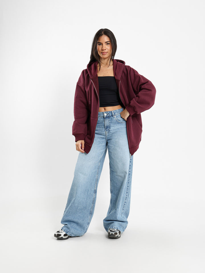 Loose Oversized Zip-Up Hoodie