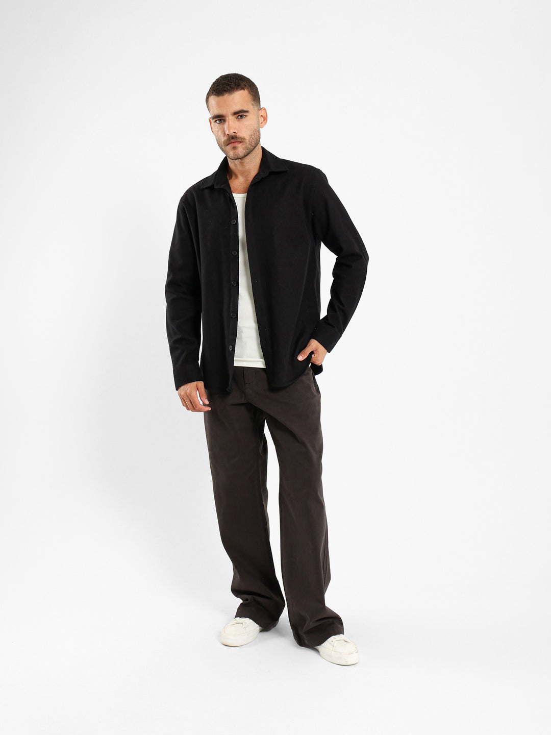 Boxy Overshirt With Two Patch Pockets