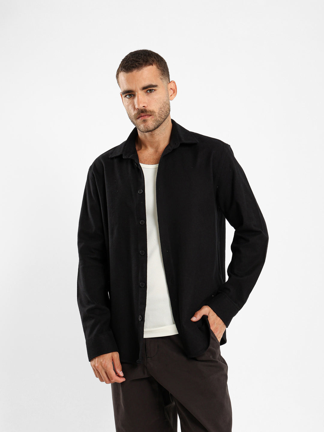 Boxy Overshirt With Two Patch Pockets