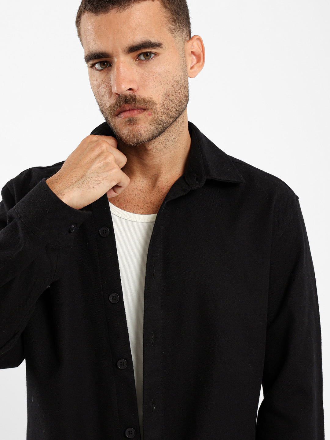 Boxy Overshirt With Two Patch Pockets