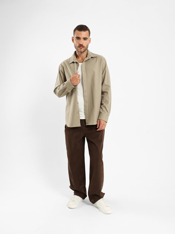 Boxy Overshirt With Two Patch Pockets