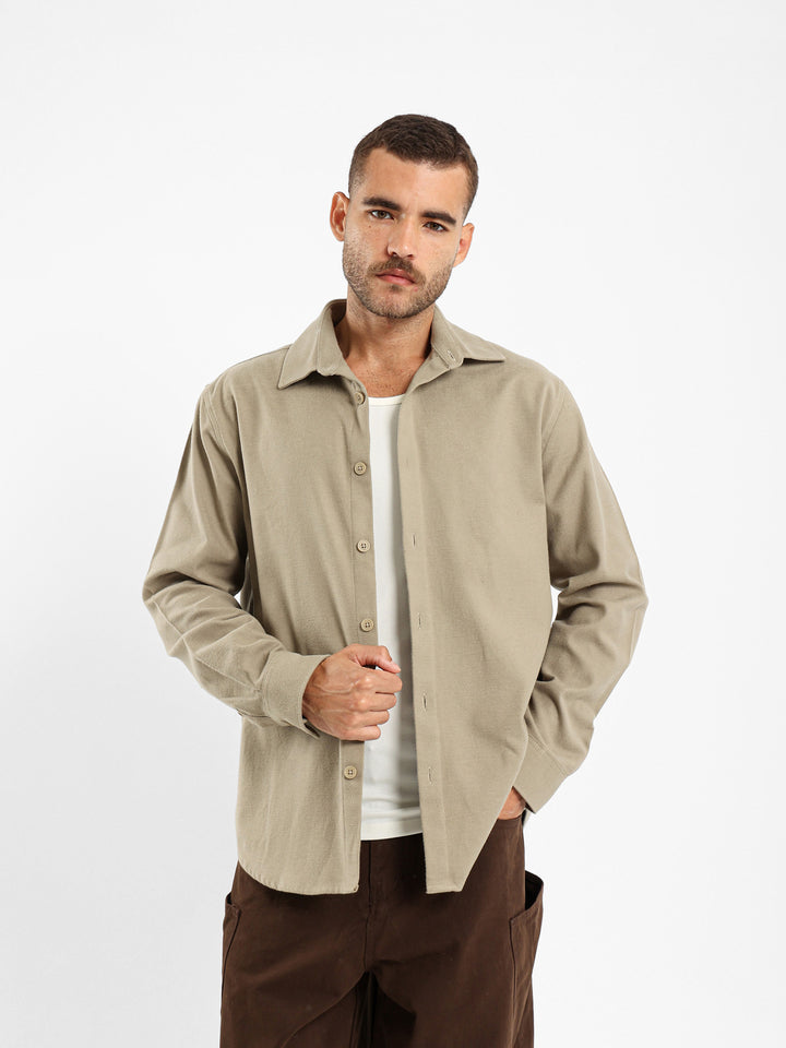 Boxy Overshirt With Two Patch Pockets