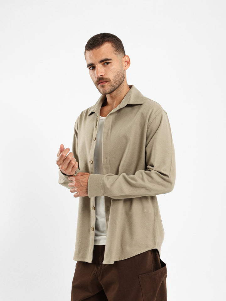 Boxy Overshirt With Two Patch Pockets