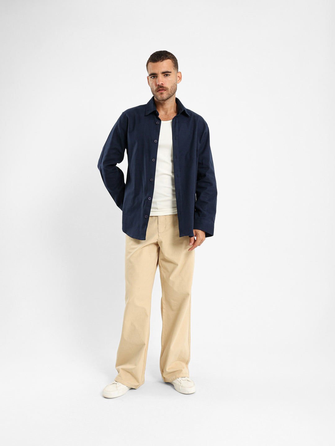 Boxy Overshirt With Two Patch Pockets