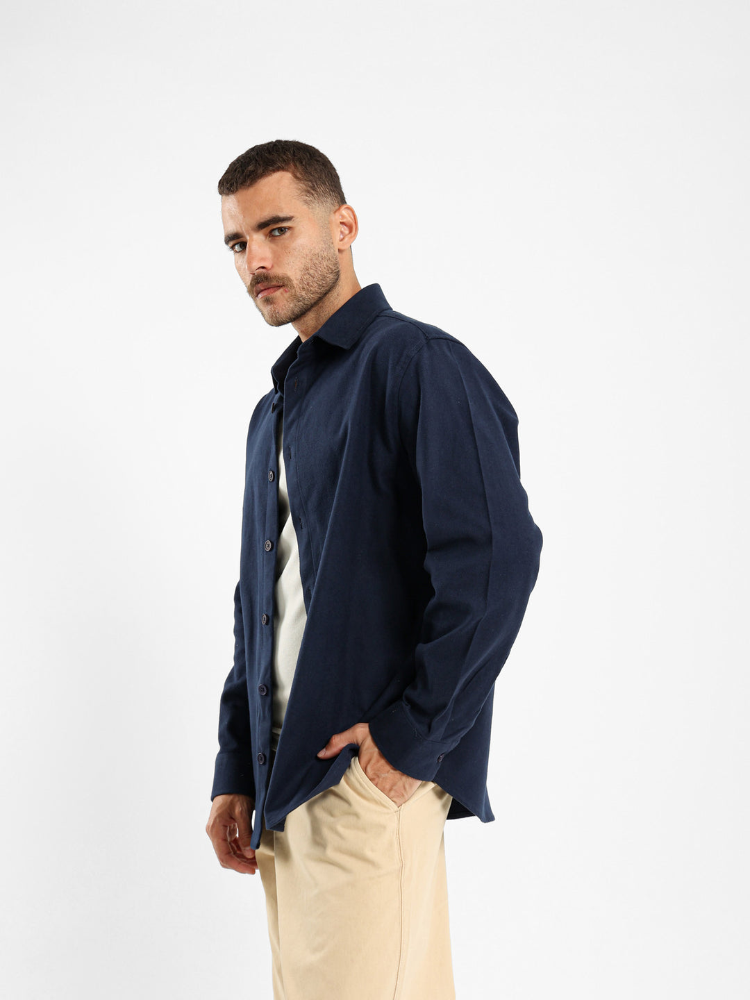 Boxy Overshirt With Two Patch Pockets