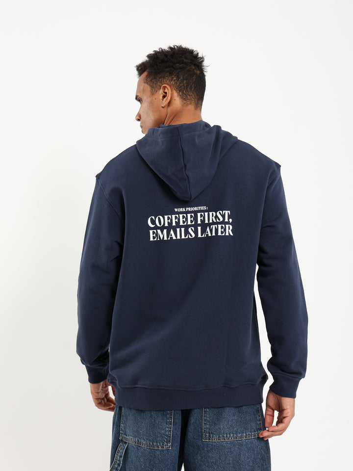 Coffee First Graphic Sweatshirt