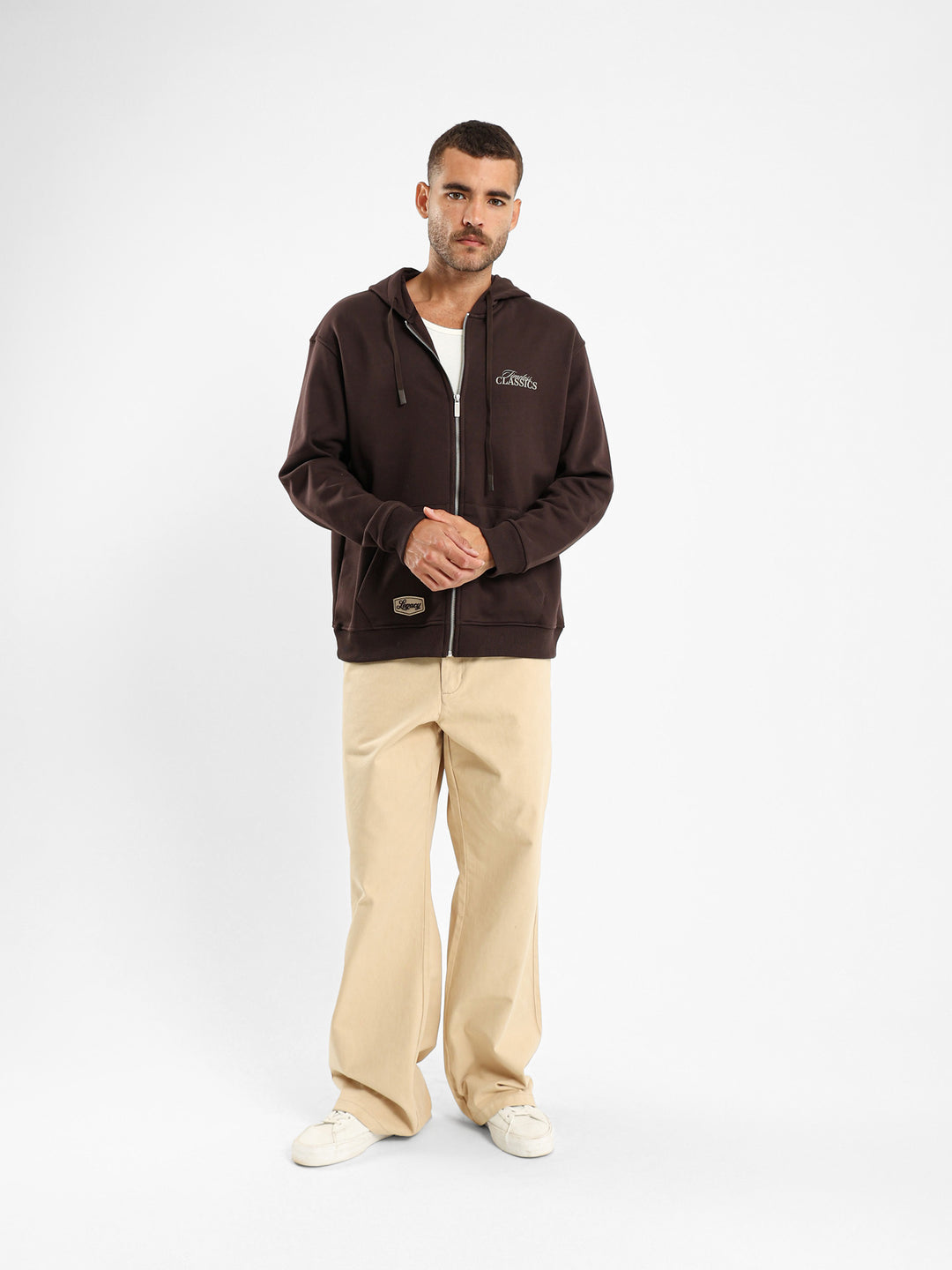 Revival Double Zipper Zip Up Sweatshirt