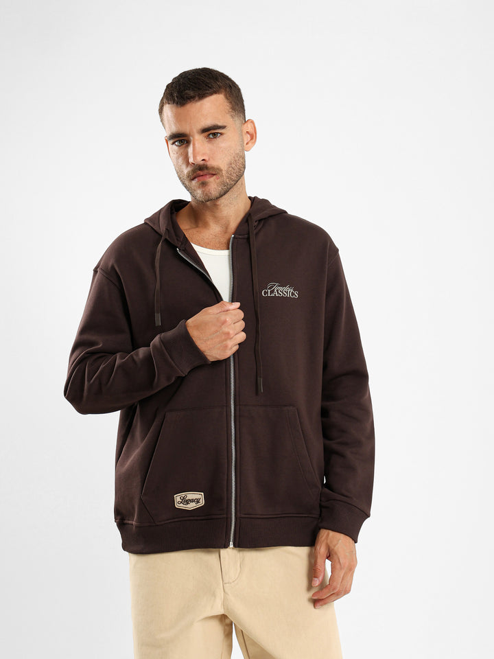 Revival Double Zipper Zip Up Sweatshirt
