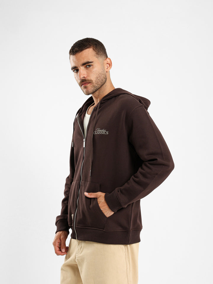 Revival Double Zipper Zip Up Sweatshirt