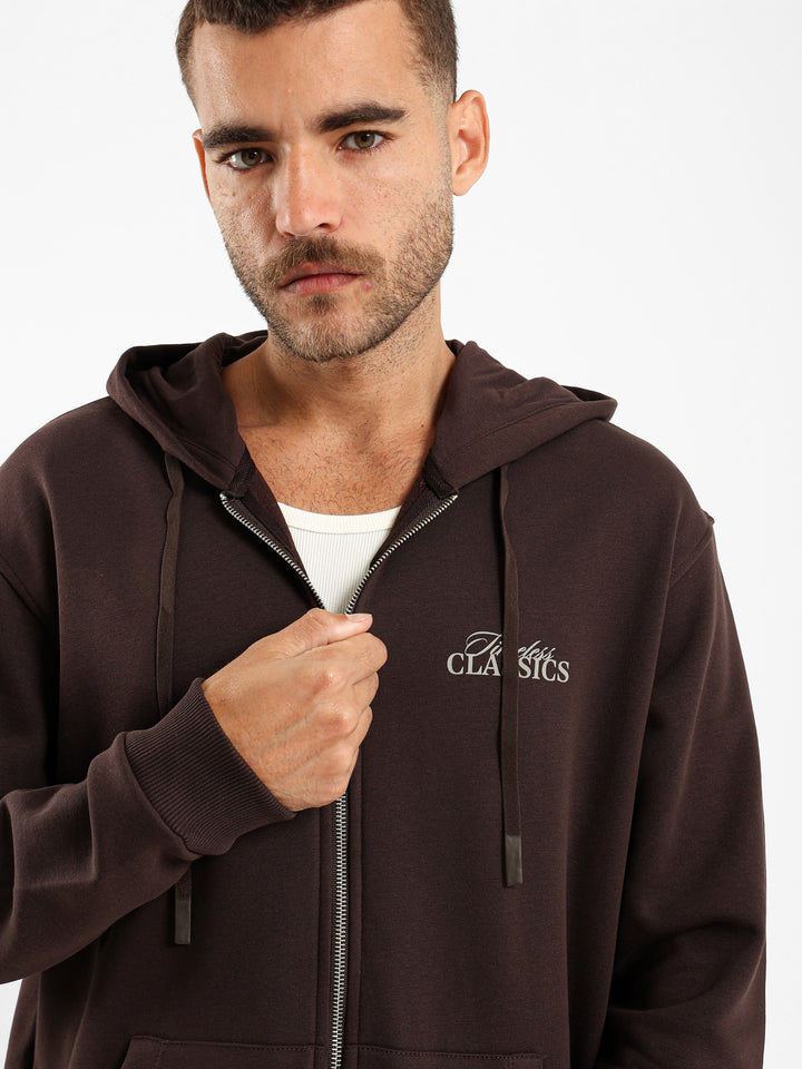 Revival Double Zipper Zip Up Sweatshirt