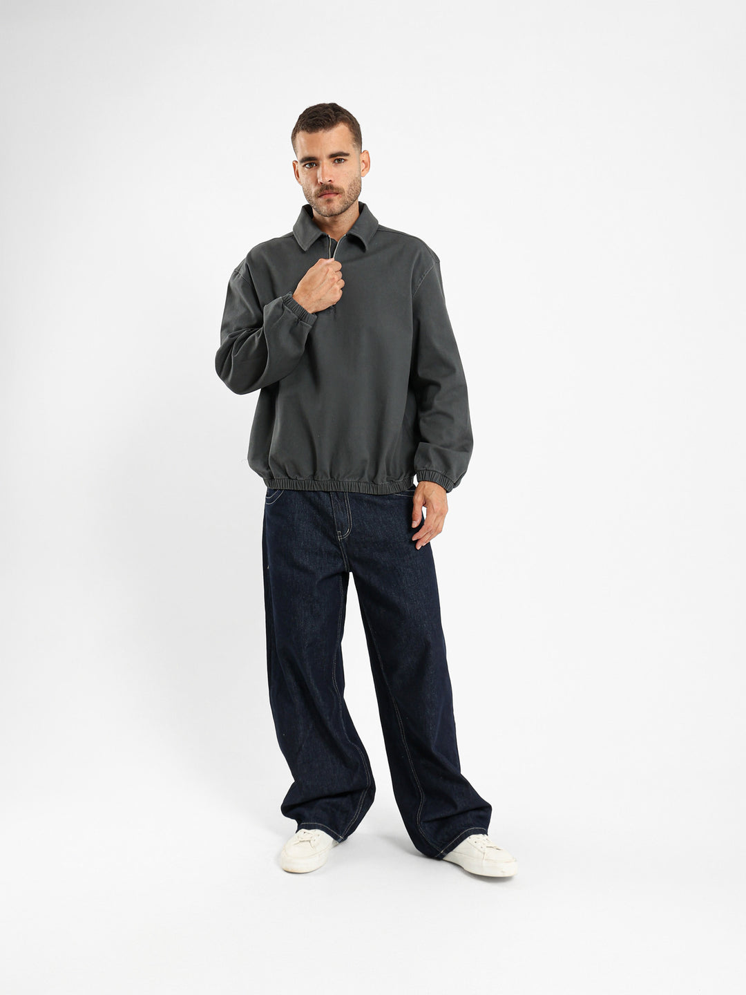 Gabardine Oversized Sweatshirt